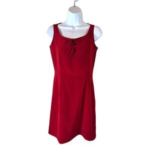 Vintage Y2K Merona Maroon 100% Silk Mini Dress Womens Size 6